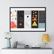 Geometric Art Horizontal Framed Poster – Modern Wall Decor for Home & Office