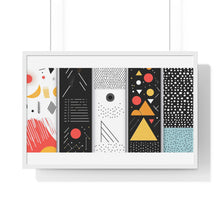 Geometric Art Horizontal Framed Poster – Modern Wall Decor for Home & Office