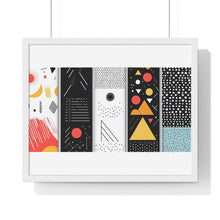 Geometric Art Horizontal Framed Poster – Modern Wall Decor for Home & Office