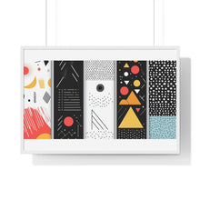 Geometric Art Horizontal Framed Poster – Modern Wall Decor for Home & Office