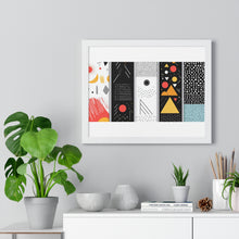 Geometric Art Horizontal Framed Poster – Modern Wall Decor for Home & Office