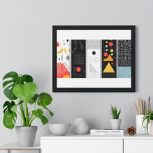 Geometric Art Horizontal Framed Poster – Modern Wall Decor for Home & Office