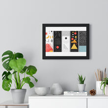 Geometric Art Horizontal Framed Poster – Modern Wall Decor for Home & Office