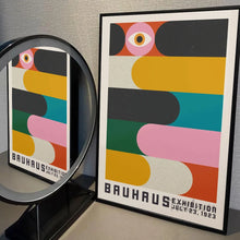 Bauhaus Geometric Exhibition Poster Self-adhesive Art Waterproof Paper Sticker Coffee House Bar Room Wall Decor