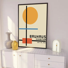 Bauhaus Geometric Exhibition Poster Self-adhesive Art Waterproof Paper Sticker Coffee House Bar Room Wall Decor