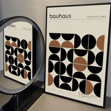 Bauhaus Geometric Exhibition Poster Self-adhesive Art Waterproof Paper Sticker Coffee House Bar Room Wall Decor