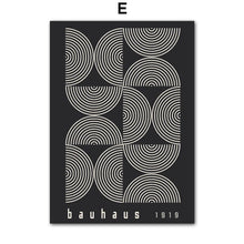 Mid Century Bauhaus Geometric Canvas Prints Poster Retro Abstract Wall Art Painting Pics for Modern Living Room Home Decoration
