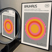 Bauhaus Geometric Exhibition Poster Self-adhesive Art Waterproof Paper Sticker Coffee House Bar Room Wall Decor
