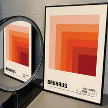 Bauhaus Geometric Exhibition Poster Self-adhesive Art Waterproof Paper Sticker Coffee House Bar Room Wall Decor