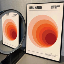 Bauhaus Geometric Exhibition Poster Self-adhesive Art Waterproof Paper Sticker Coffee House Bar Room Wall Decor