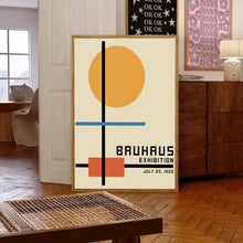 Bauhaus Geometric Exhibition Poster Self-adhesive Art Waterproof Paper Sticker Coffee House Bar Room Wall Decor