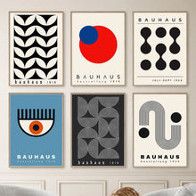 Canvas Painting Abstract Pictures Bauhaus Irregular Geometric Line Shapes Wall Art Posters Prints Nordic For Living Room Decor