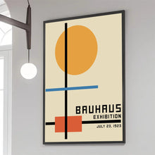 Bauhaus Geometric Exhibition Poster Self-adhesive Art Waterproof Paper Sticker Coffee House Bar Room Wall Decor